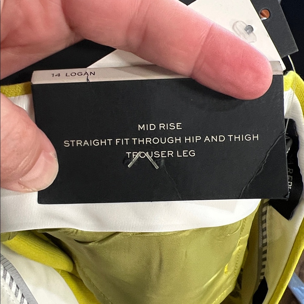 Banana Republic  Logan Midrise trousers in Chartreuse size 14 NWT - Picture 11 of 12
